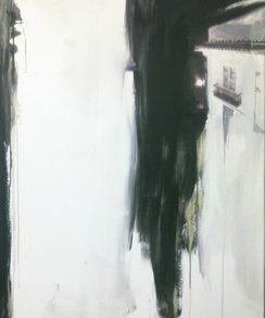 'casa' 100x120cm mixed media on canvas